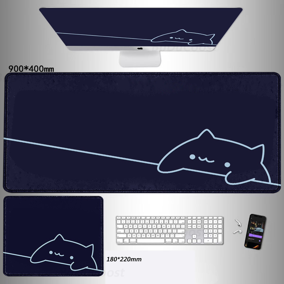 Desk Corner Mat - Tapis de clavier de jeu antidérapant,