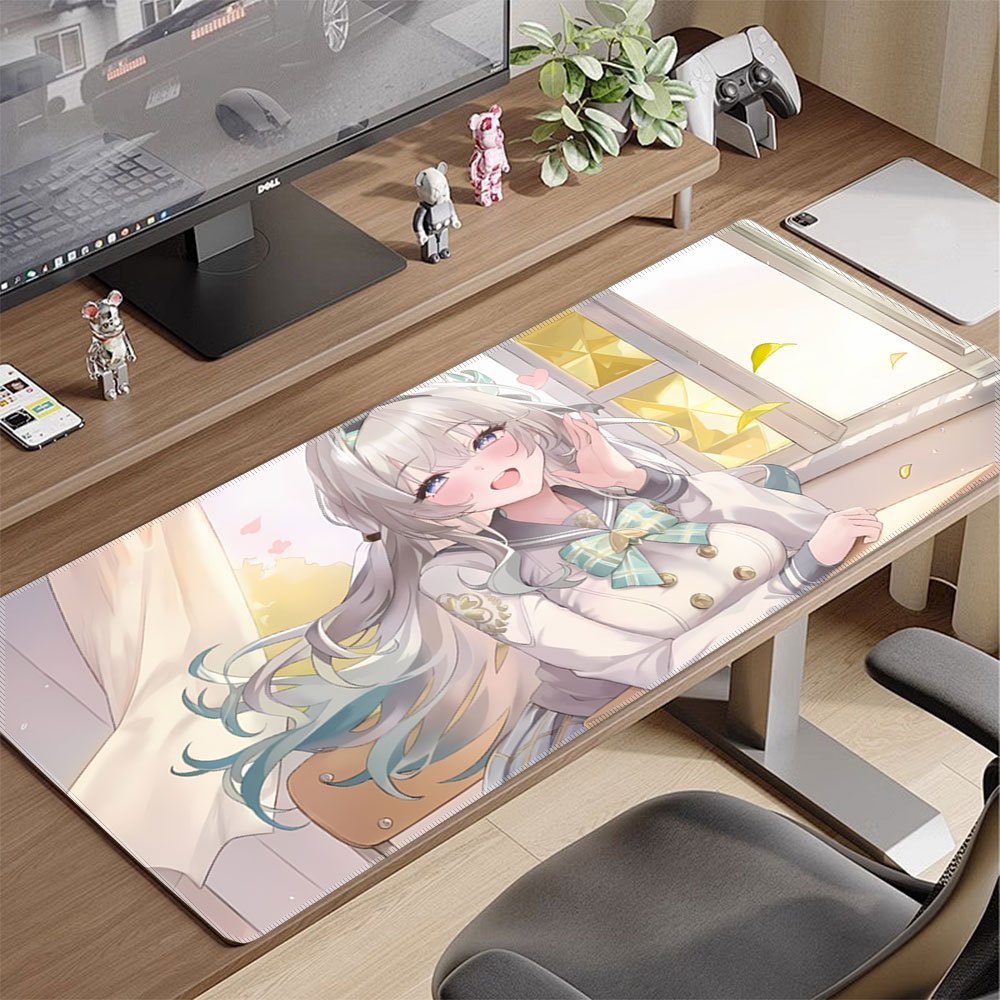 Gaming Accessories Officeworks - Grand tapis de souris Anime Girl
