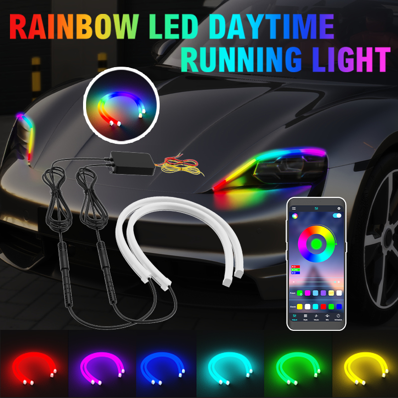 Rgb Hub Sync - 2PCS 30/45/60cm DRL Feux de jour