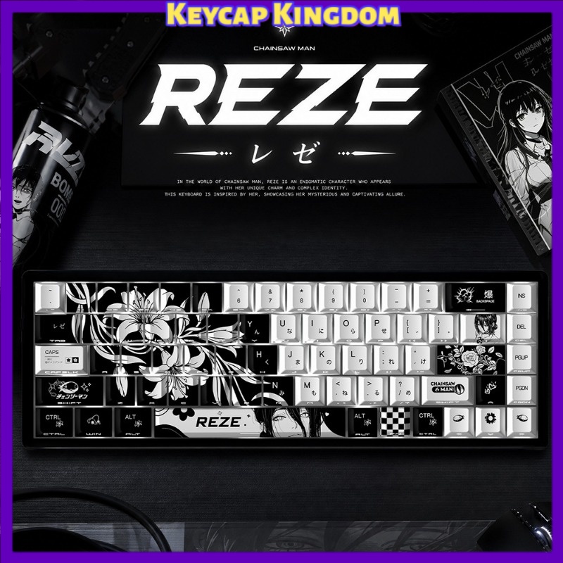 Jjk Gaming Accessories - NOUVEAU Reze 5.0 Keycaps Anime Thème