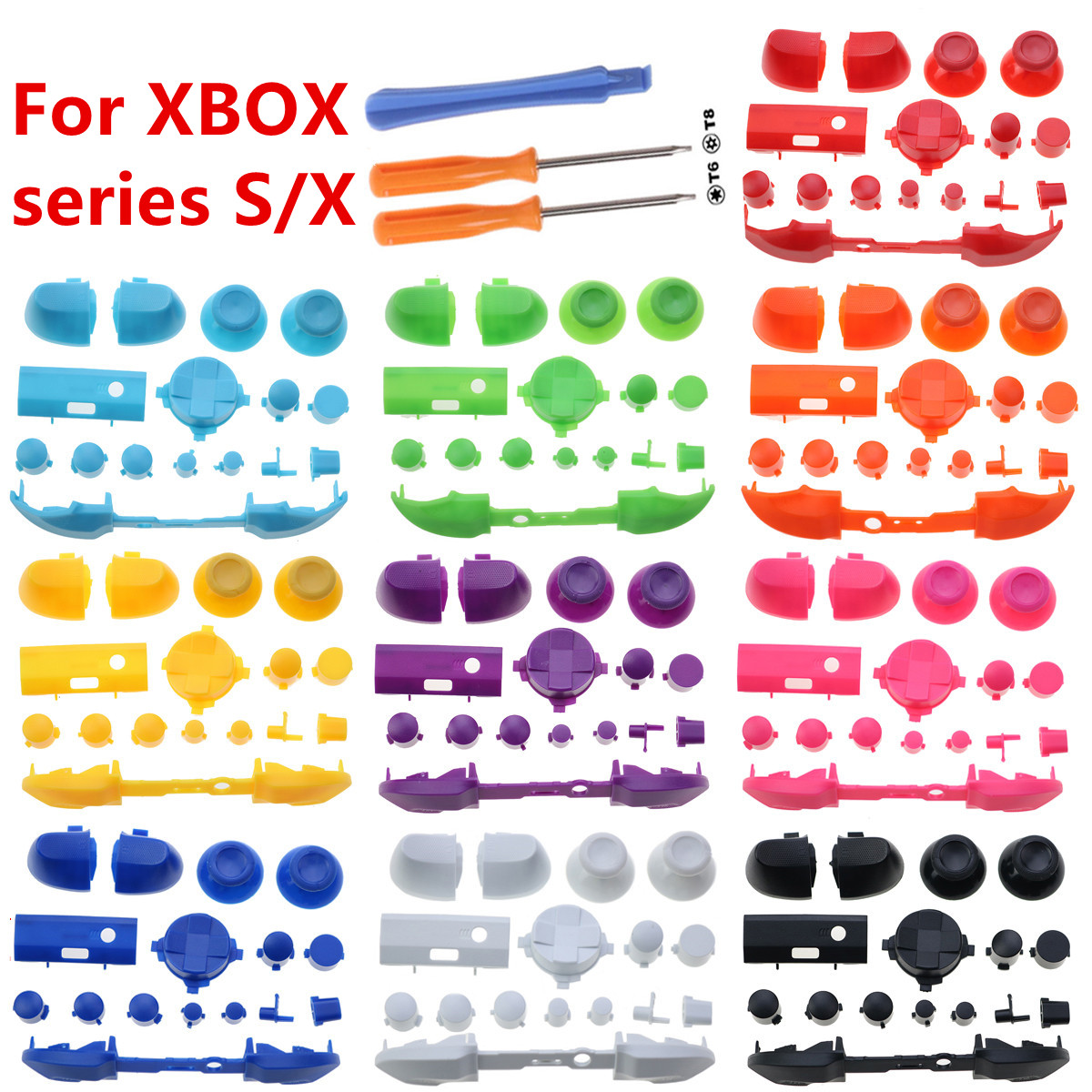 Gaming Accessories For Xbox Series X - Ensemble complet de boutons de remplacement