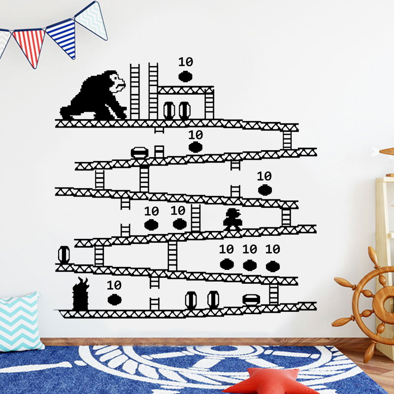 Gaming Accessories For Bedroom - Gamer contrôleur jeu vidéo autocollant Mural
