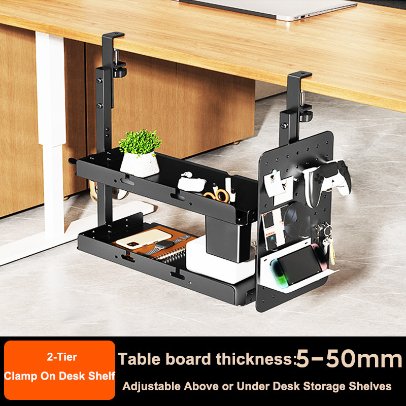 Étagère à 2 niveaux à fixer su - Gaming Accessories For Table avis et prix