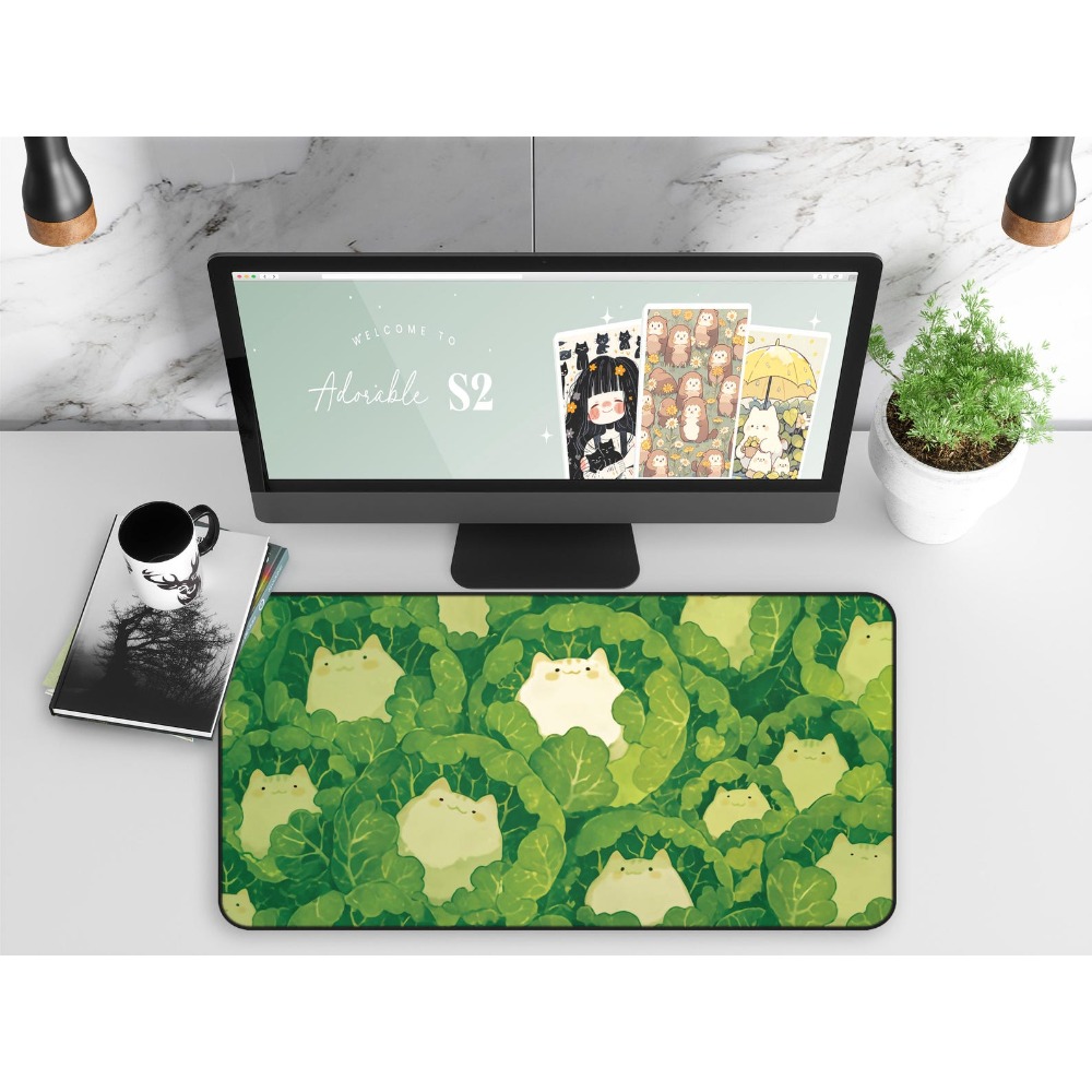 Tapis de bureau Kawaii, chats  - Gaming Accessories Officeworks avis et prix